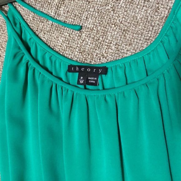 Theory Silk Short Romper in mint 🌊 - Picture 3 of 3